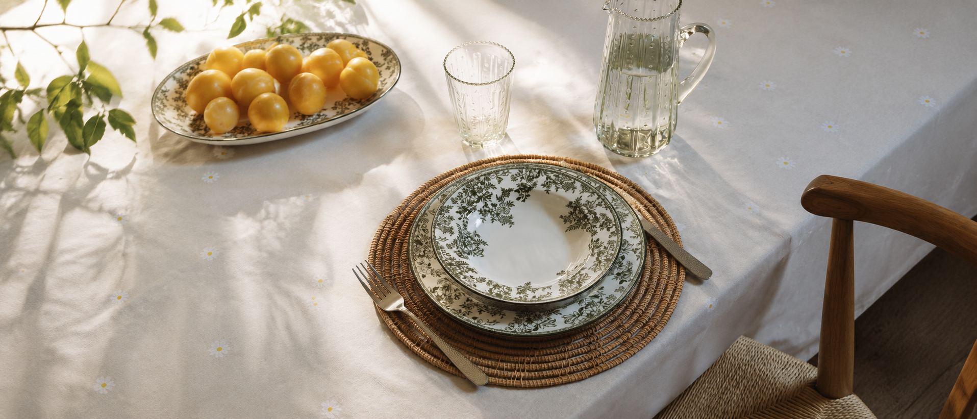 Thoughtfully arranged tableware