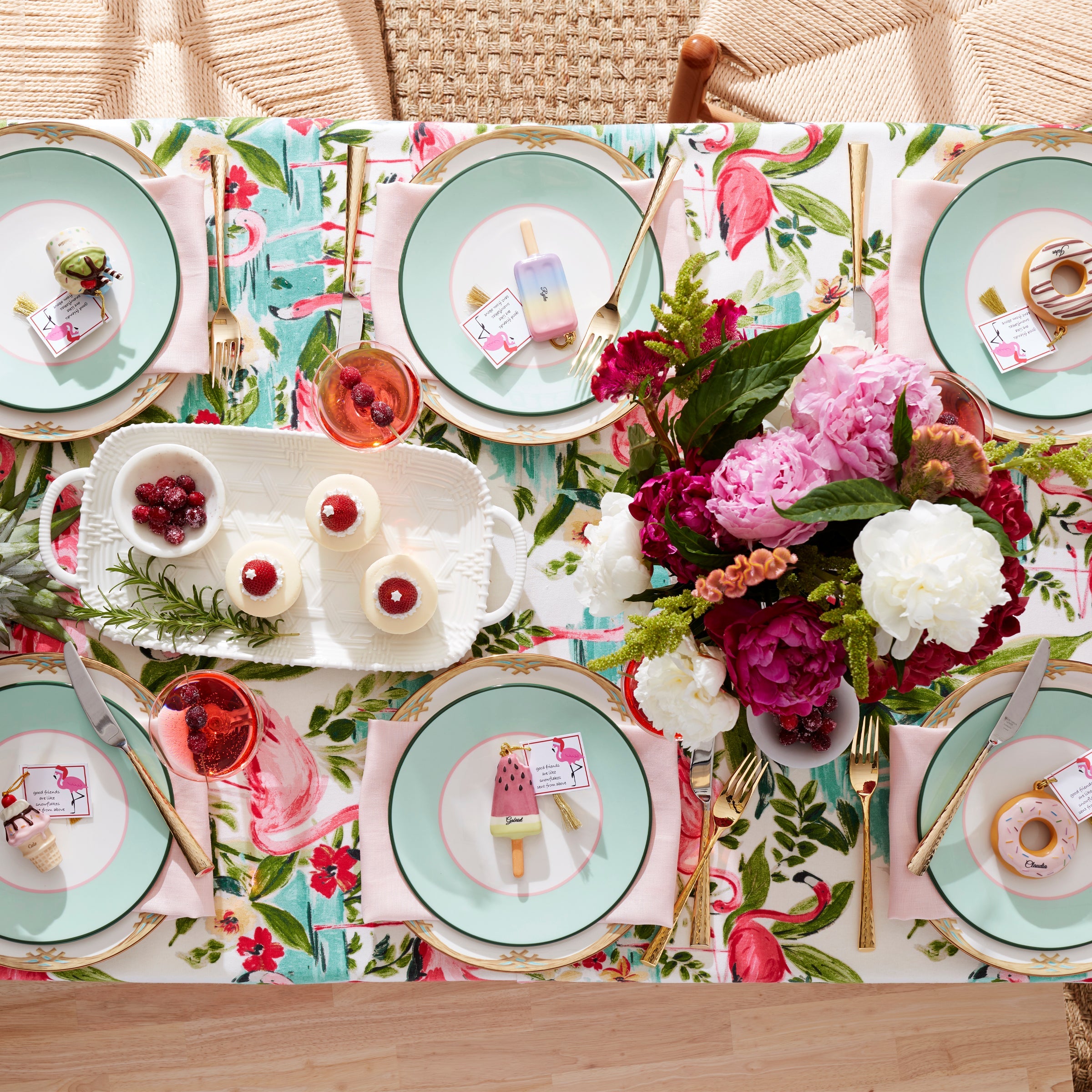 Tropical Bamboo Border Porcelain Dinner Plate - Image 5