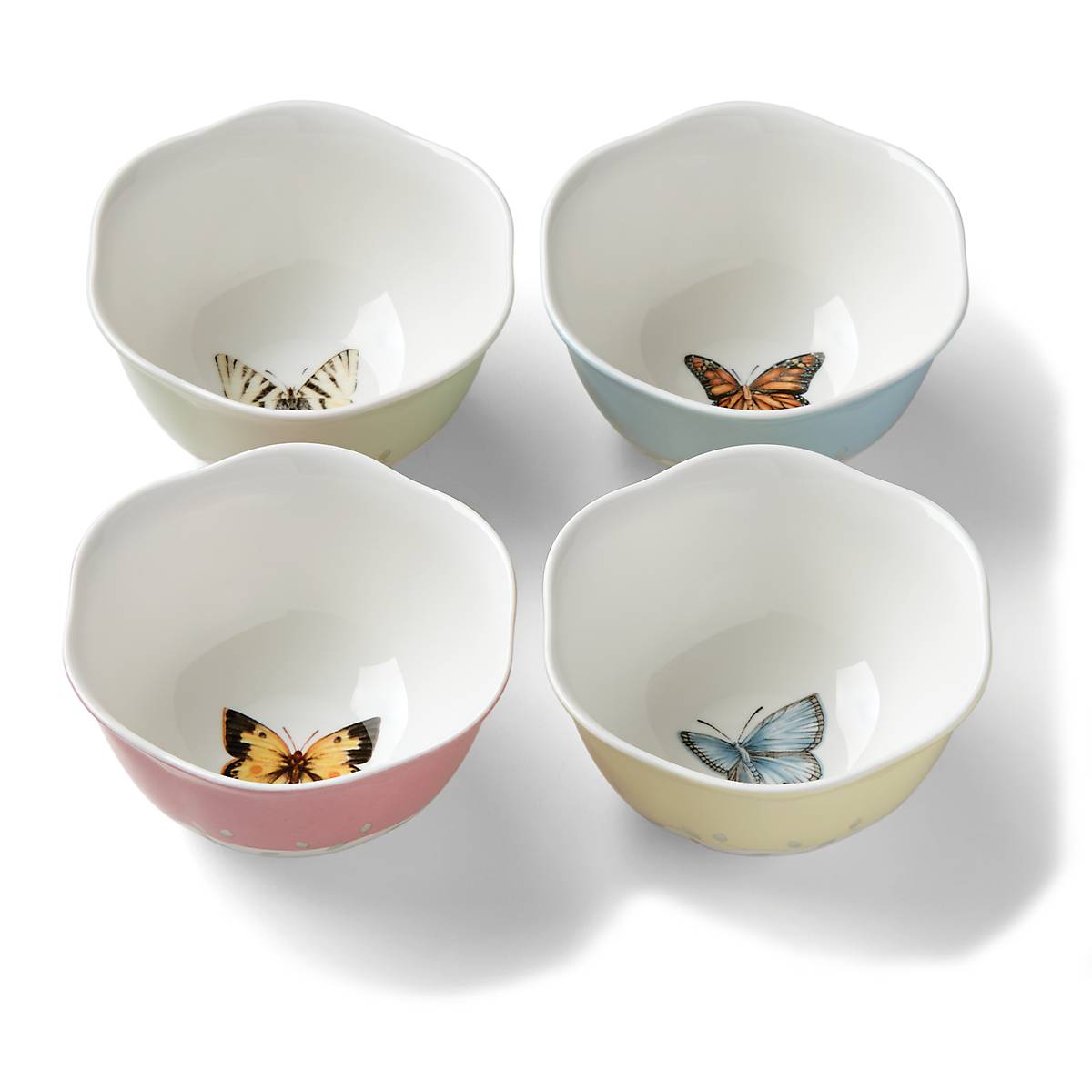 Scalloped Porcelain Dessert Bowls, Set of 4 - Image 4