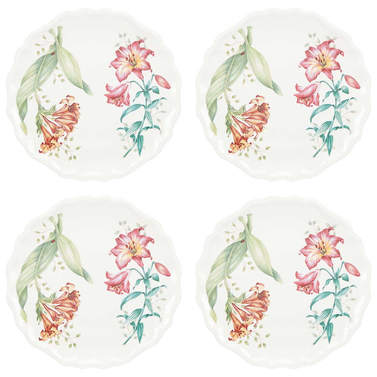 Butterfly Meadow Melamine Accent Decorative Plates - Set of 4 - Image 5