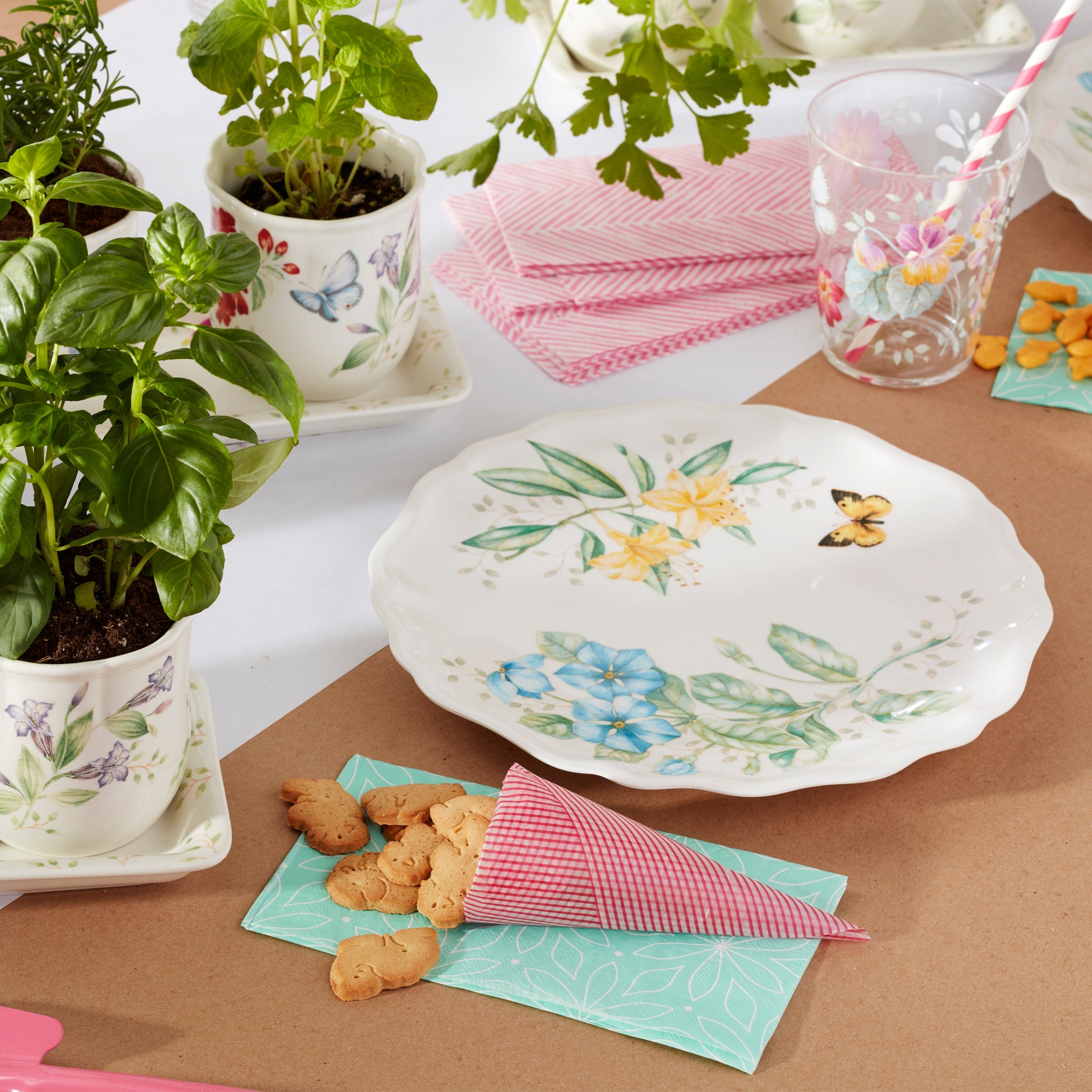 Garden Butterfly Melamine Dinner Plates, Set of 4 - Image 5