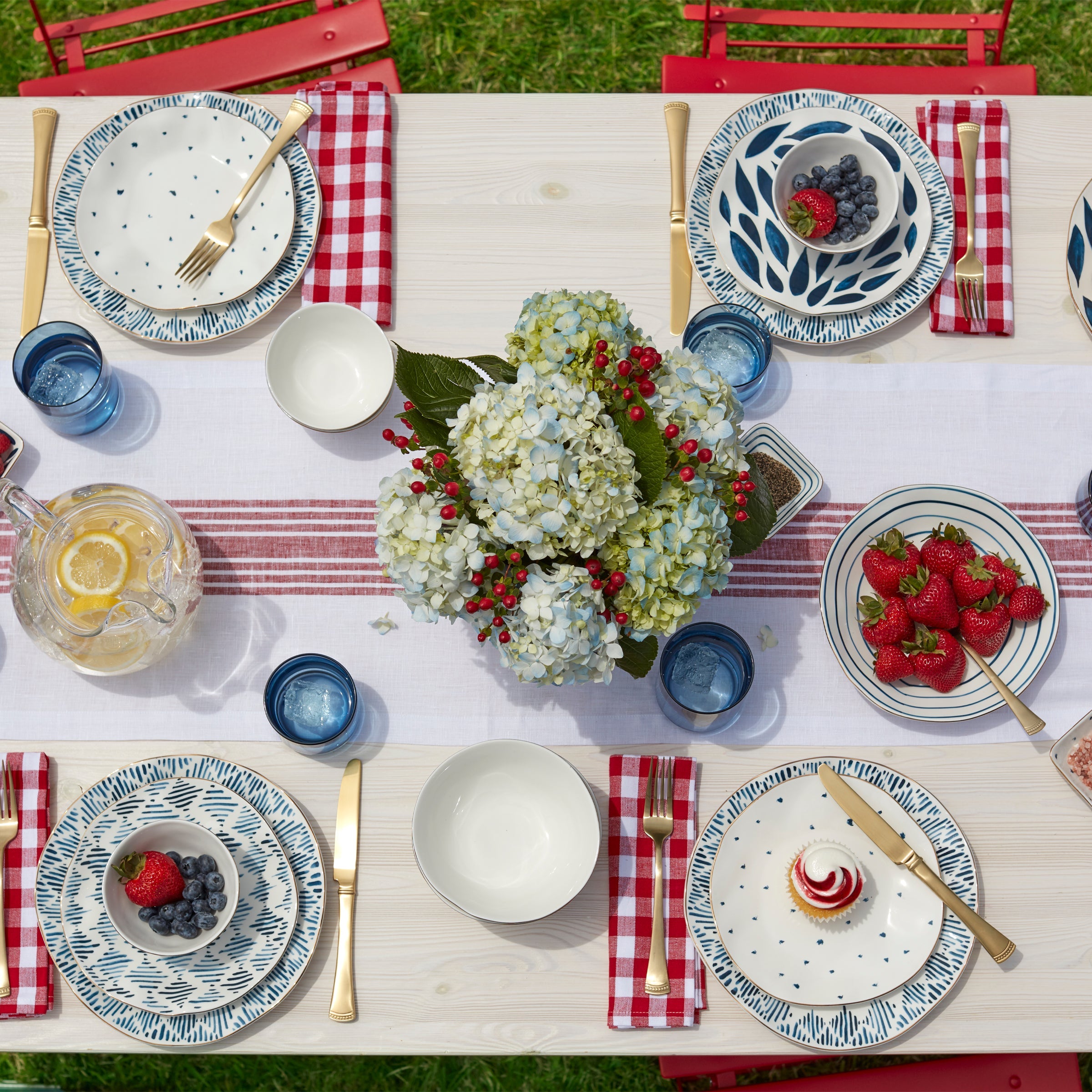 Patterned Porcelain All-Purpose Bowls, Set of 4 - Image 3