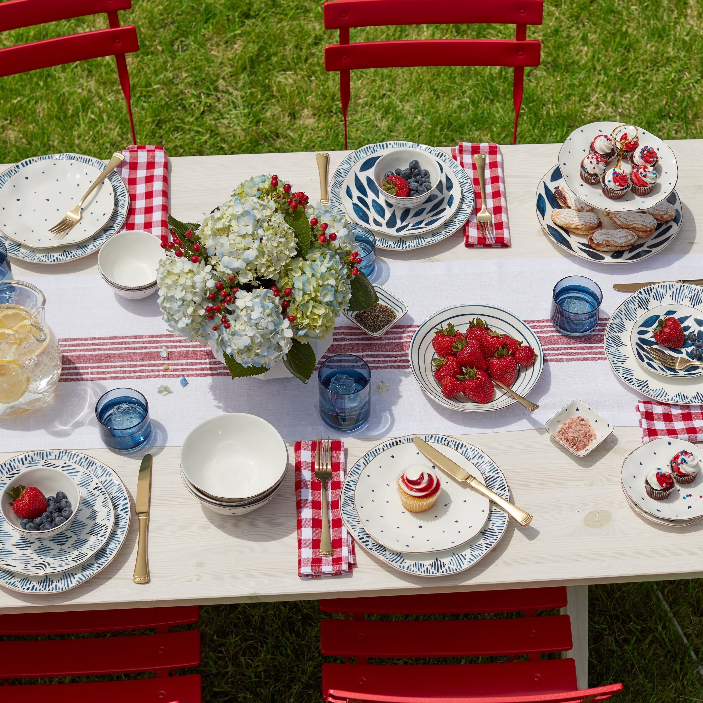 Patterned Porcelain All-Purpose Bowls, Set of 4 - Image 4