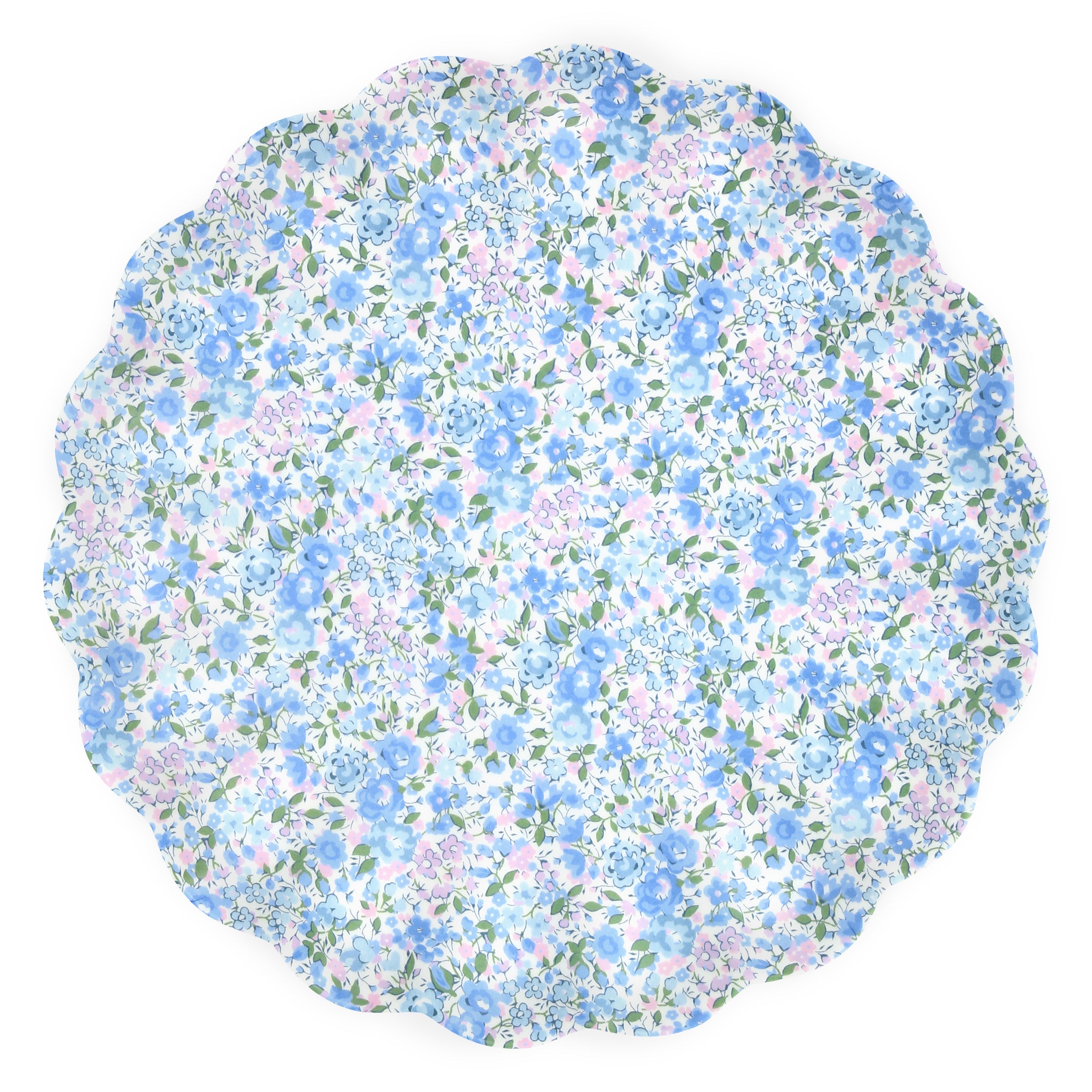 9.75" Floral Scalloped Melamine Dinner Plates, Set of 4 - Image 5